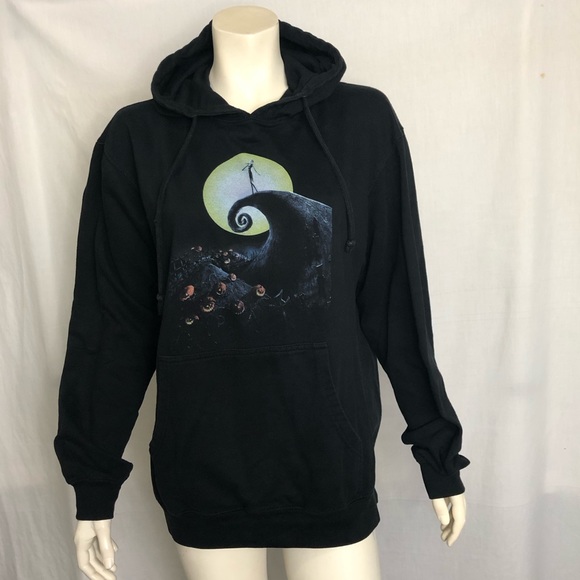 The nightmare before Christmas black pull over hoodie with pocket size large - Picture 14 of 16